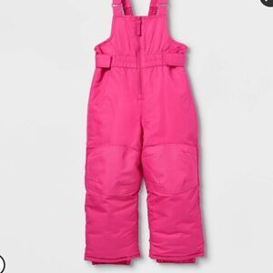 NWT Toddler Girls' Snow Bib - Cat & Jack Pink 12M